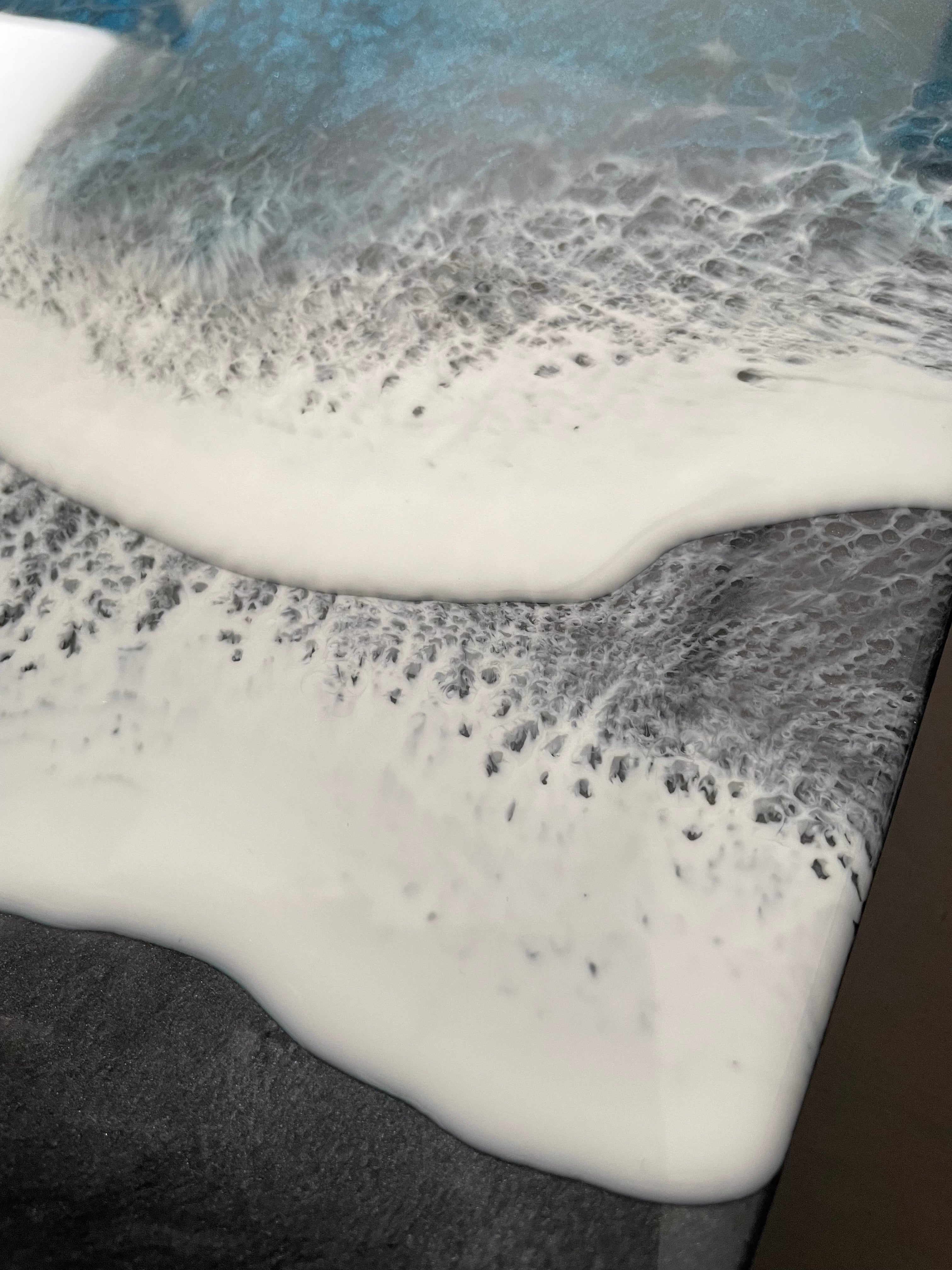 A3 レジンアート【Black Waves】A3   S-01