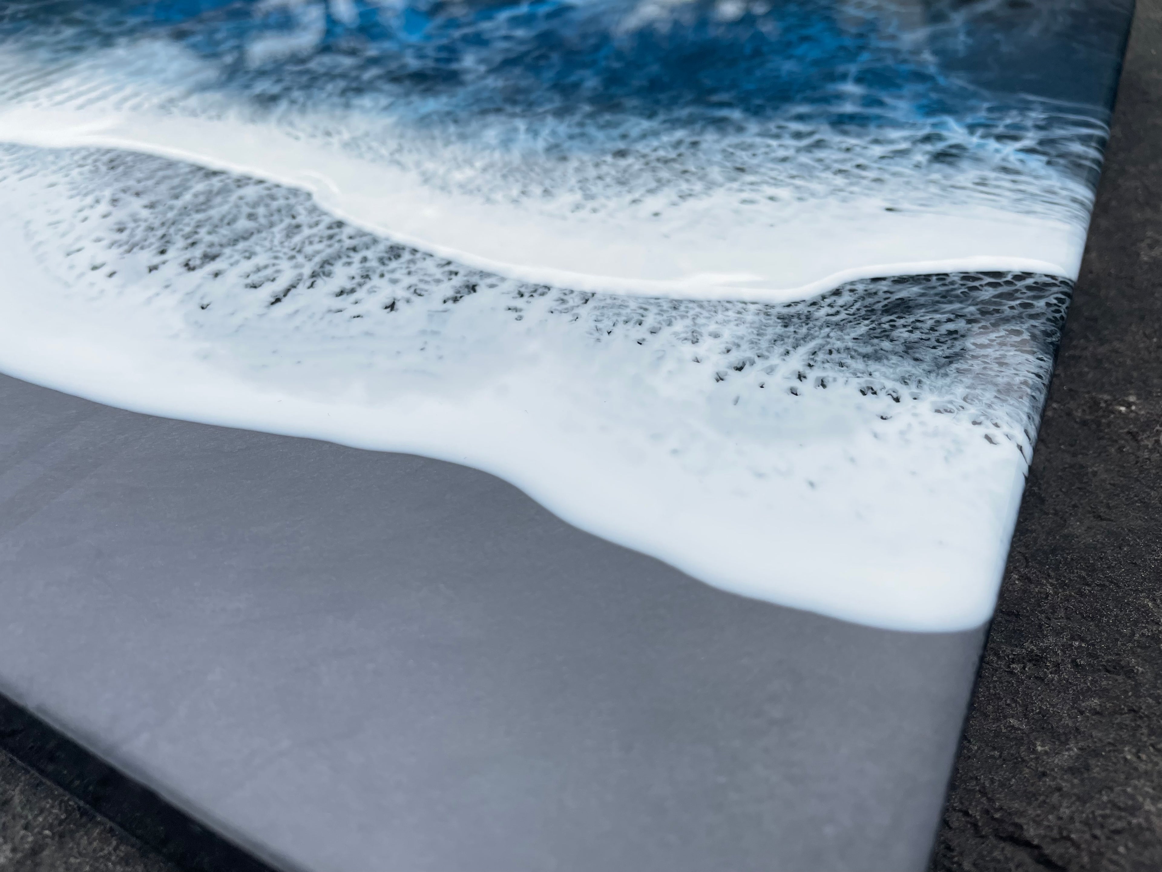 A3 レジンアート【Black Waves】A3   S-01