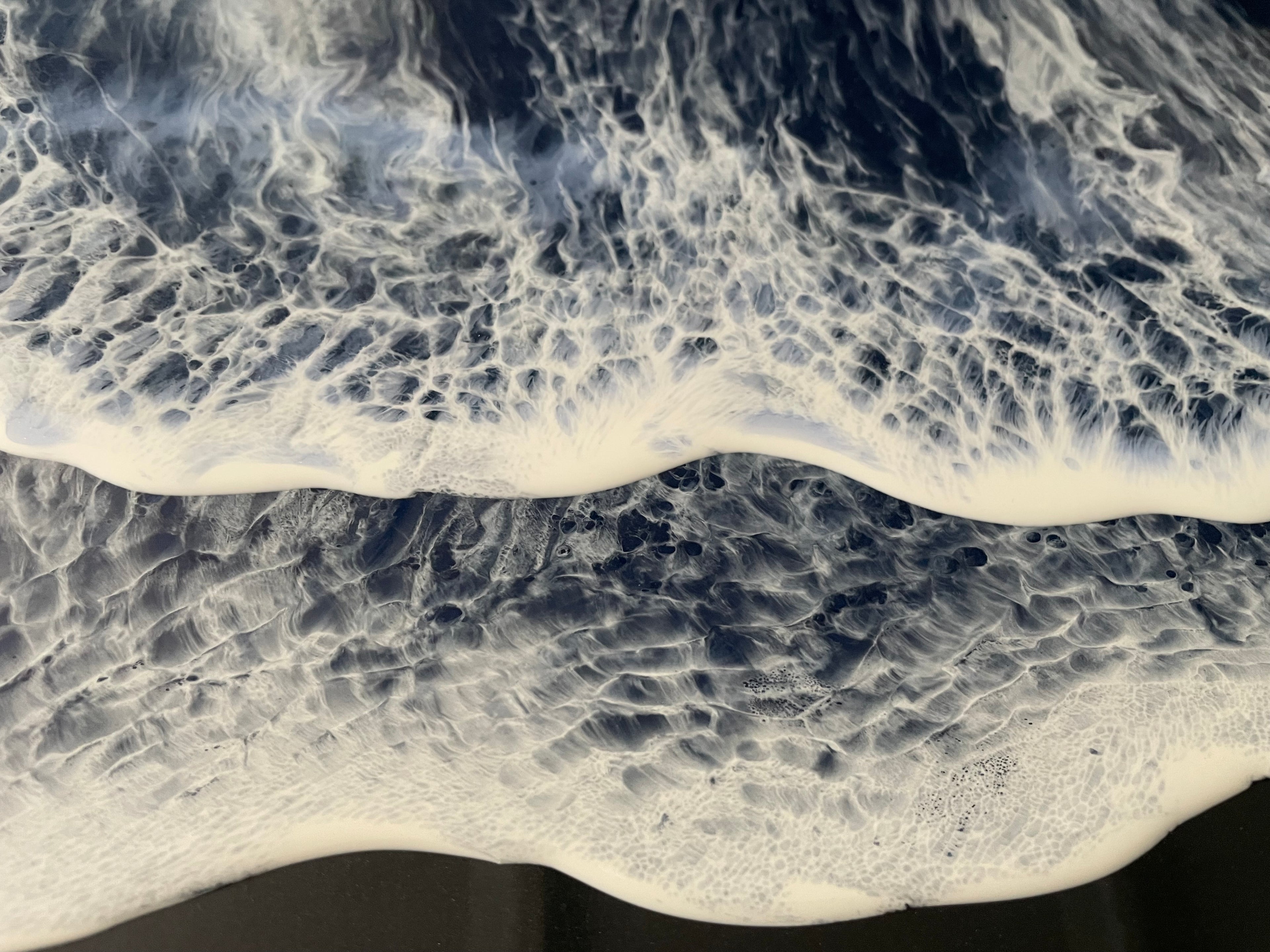 A3 レジンアート【Black Waves】A3   S-02