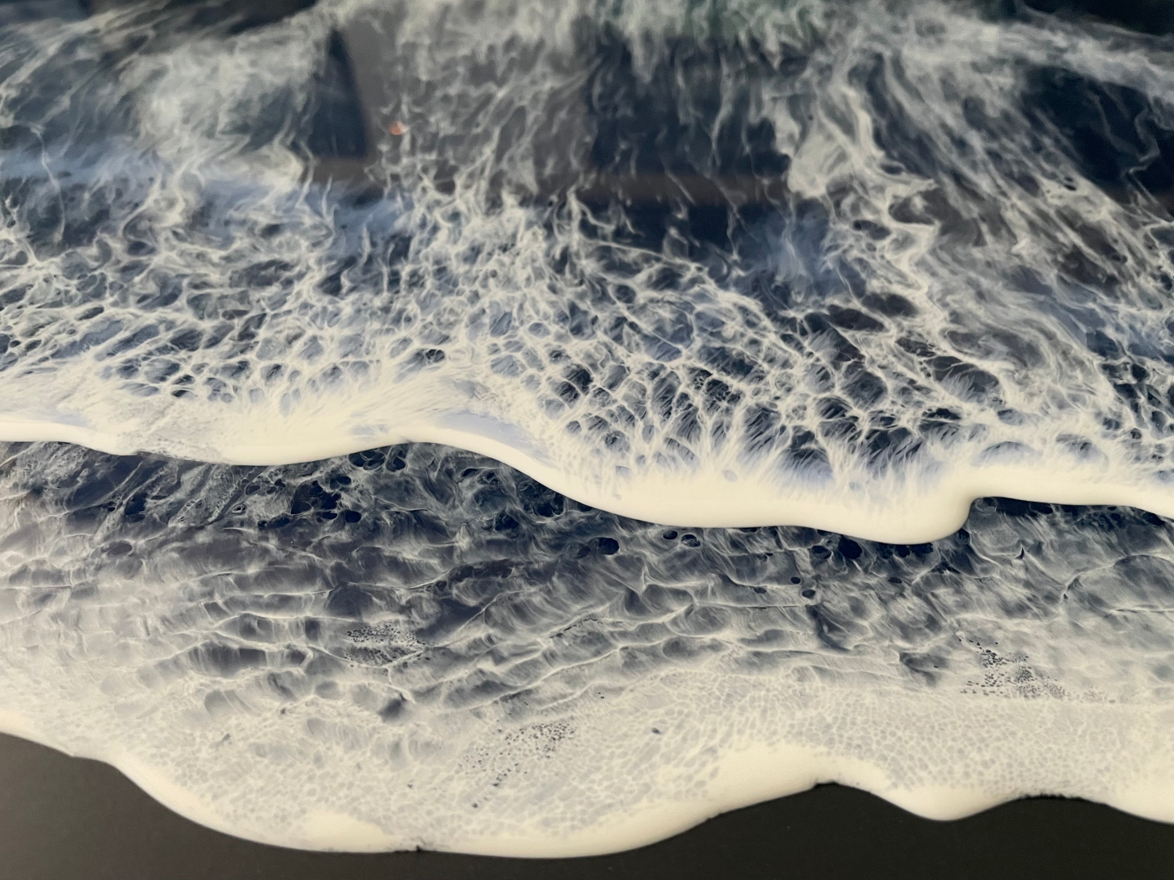 A3 レジンアート【Black Waves】A3   S-02