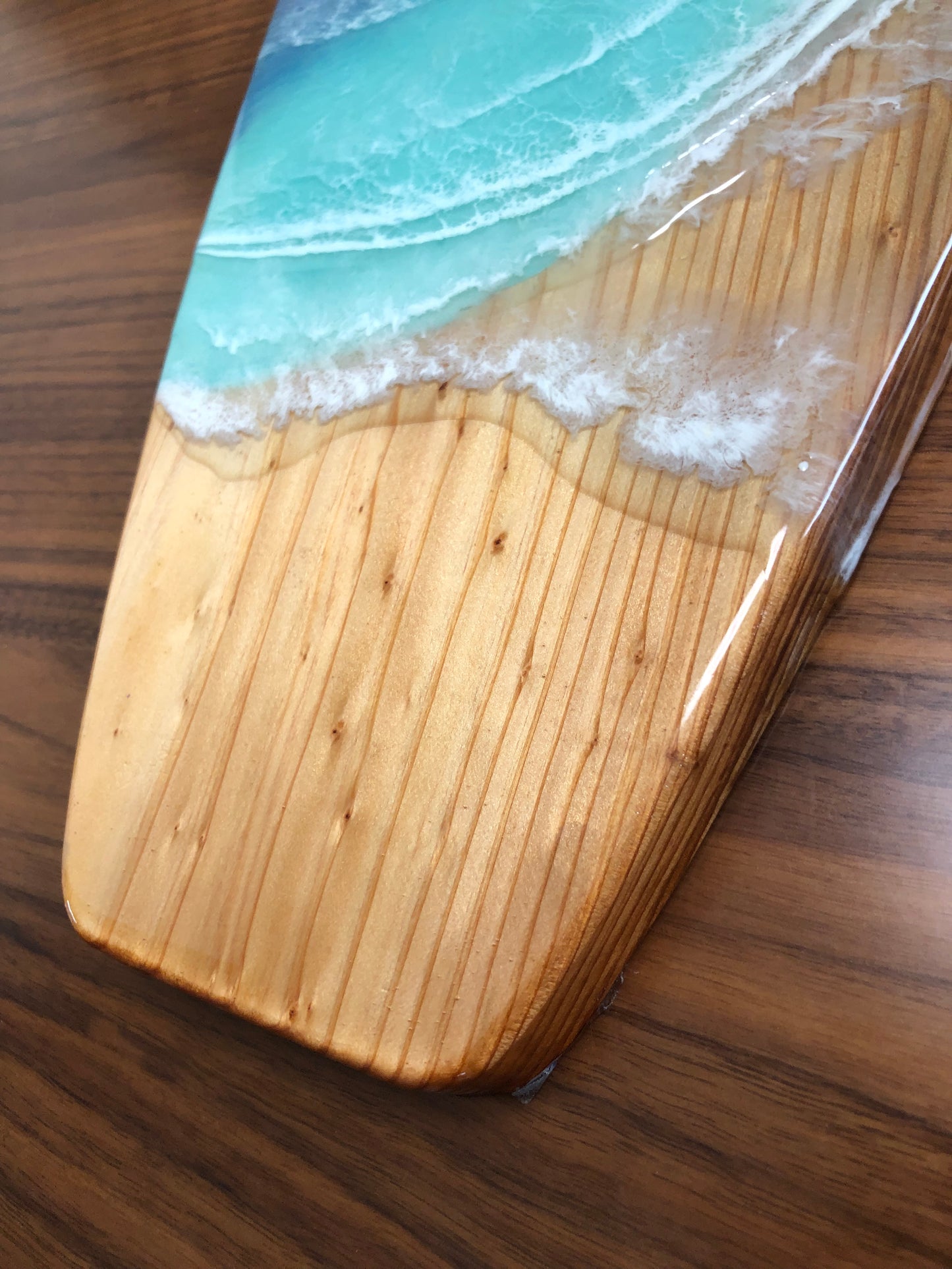 サーフボード　(58.5cm)　S8　木製　レジンアート