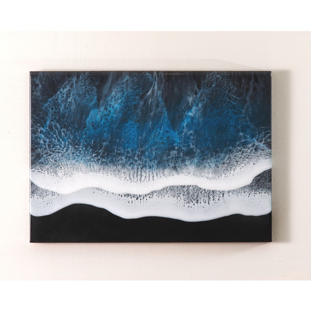 A3 レジンアート【Black Waves】A3   S-01