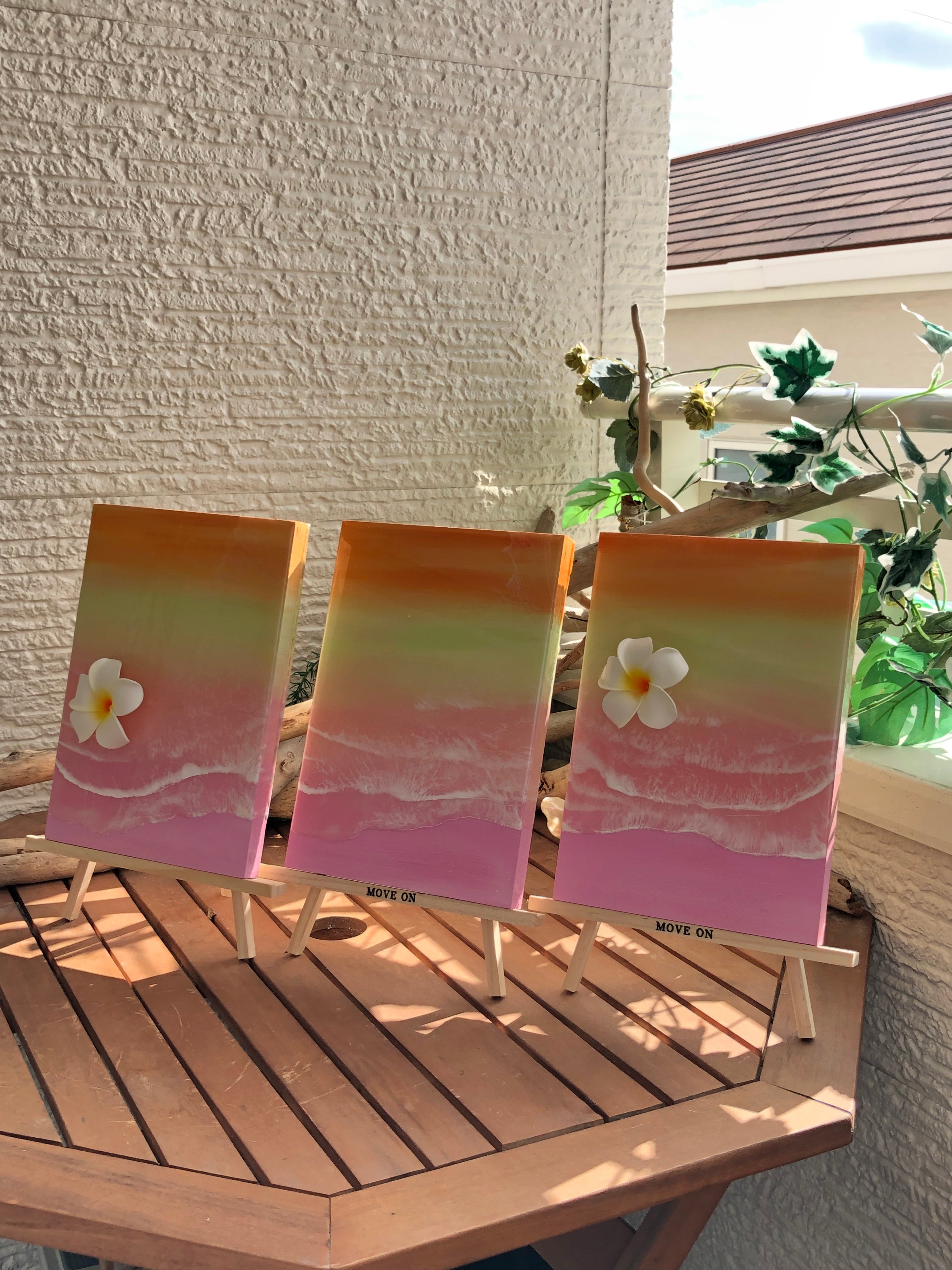 P3 レジンアート【 Sunrise Wave】P3　3枚1セット　　P3×3-01