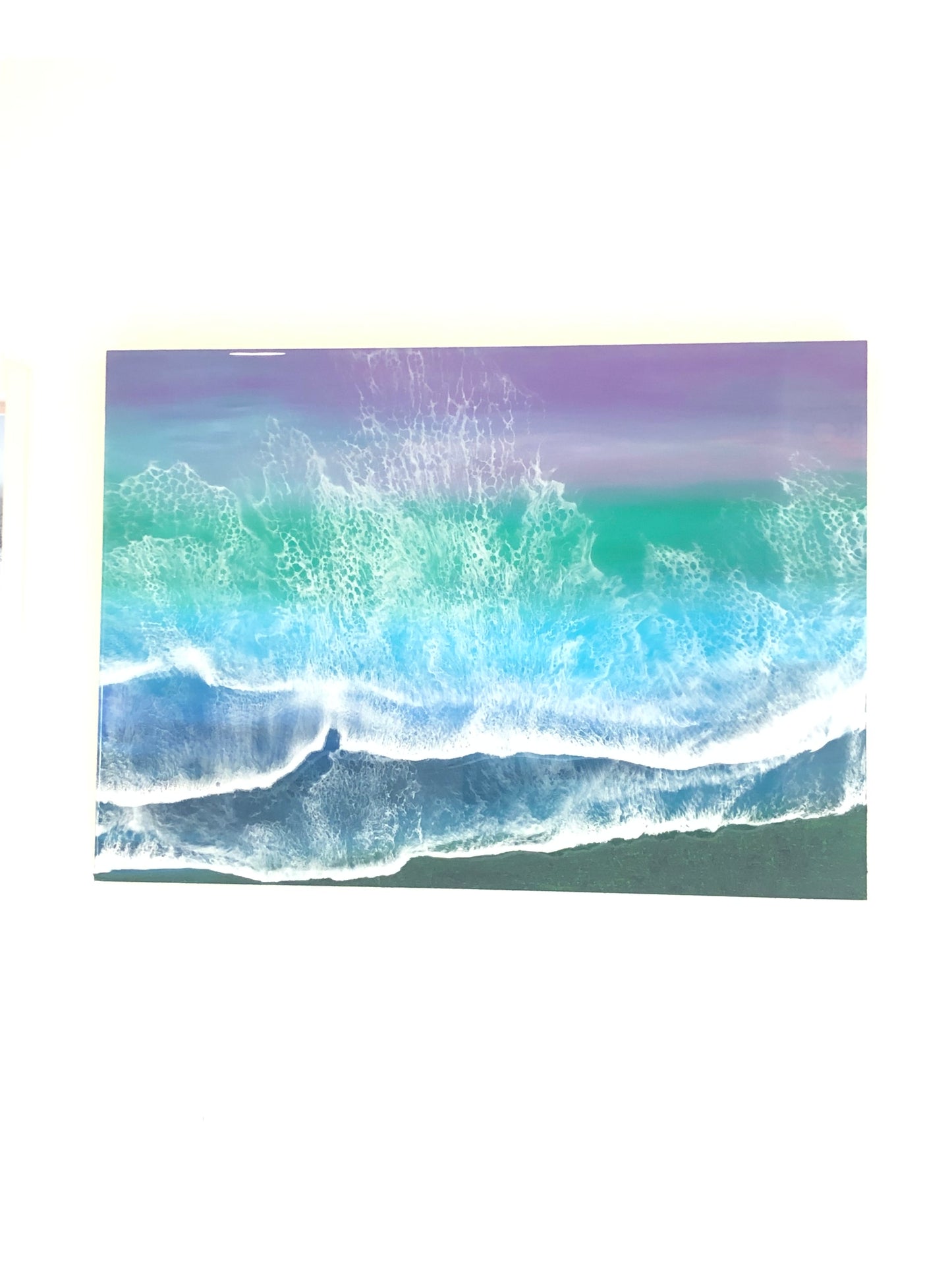 レジン波アート　A１木製ワイドパネル体験コース　（２日間）大型パネルに思いの海を描こう　