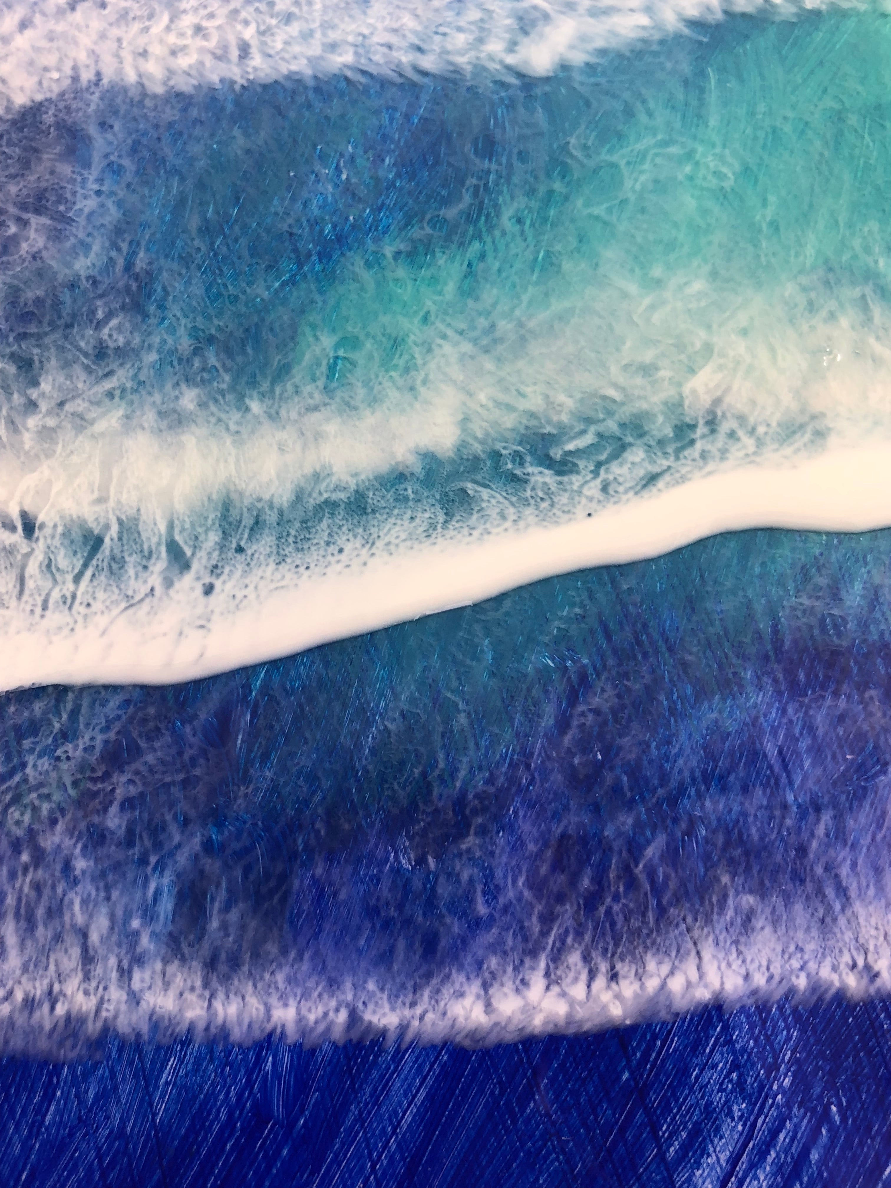A3 レジンアート【Blue Wave】A3　　　S-35